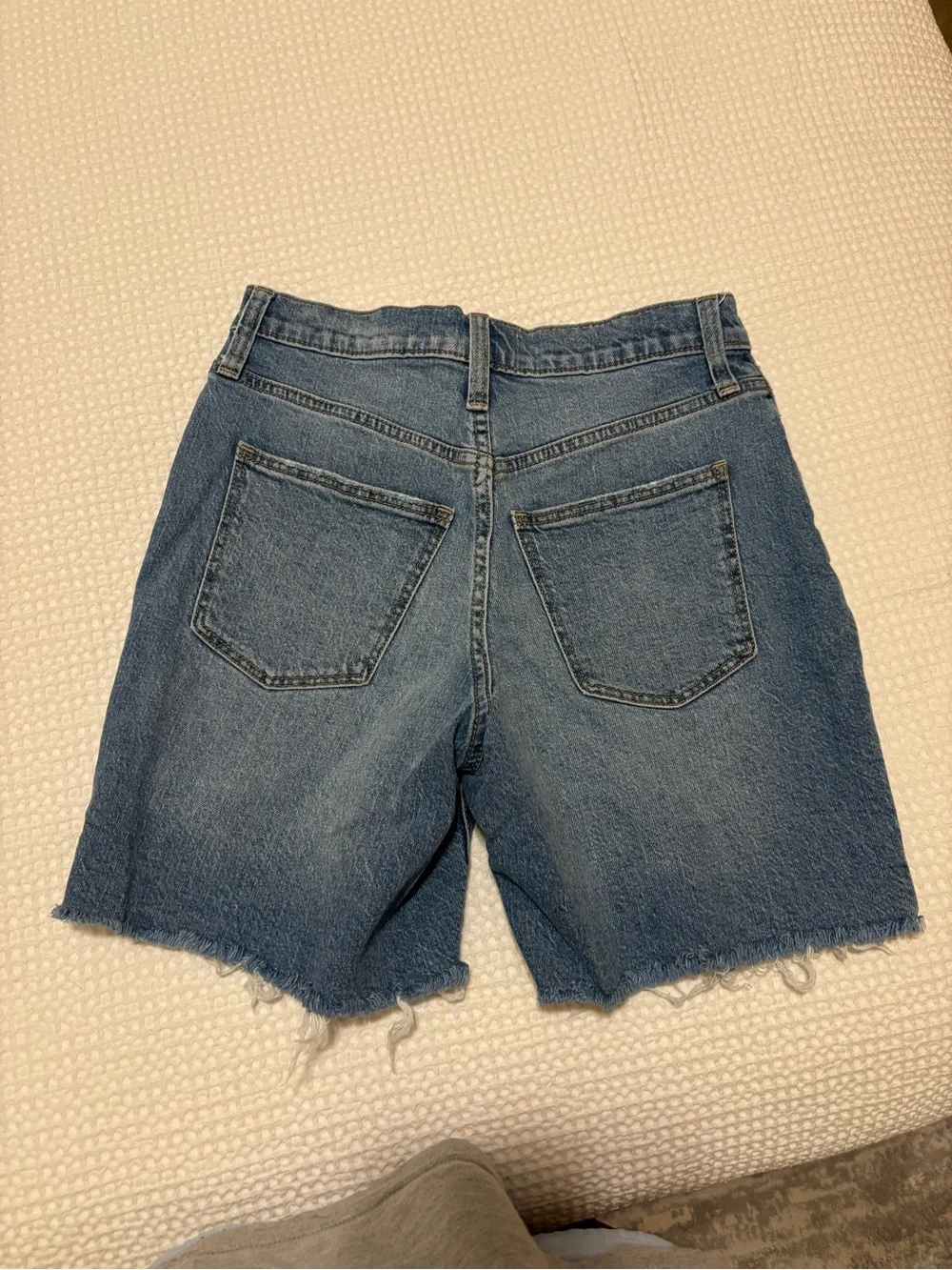 adidas Blue Denim High-Rise Shorts